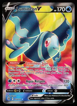 Lumineon V 155/172 Ultra Rare Brilliant Stars Pokemon Card - Image 1