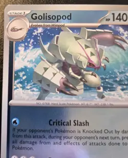 Golisopod 026/086 Reverse Holo Uncommon Mega Evolution: Chaos Rising Pokemon TCG - Image 2