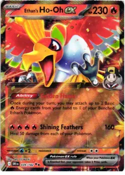 Ethan's Ho-Oh ex 039/182 Double Rare Destined Rivals Pokemon Near Mint - Image 1
