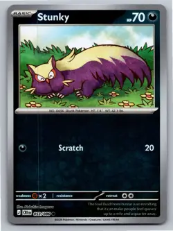 Stunky 053/086 Common Chaos Rising Pokemon Reverse Holo Near Mint - Image 1