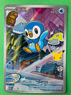 Pokemon Piplup 042 Holo Promo ME: Mega Evolution Promo TCG - Image 1