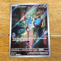 Pokemon TCG Bronzor Illustration Rare Holo Card 170/162 Temporal Forces - Image 1