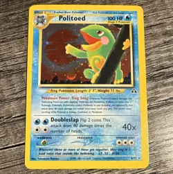 POLITOED POKEMON TCG NEO DISCOVERY HOLO RARE 8/75 100 HP EN UNL KOMIYA - Image 1