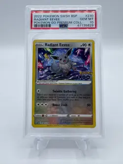 Pokemon GO 2022 SWSH Radiant Eevee BSP Promo SWSH230 PSA 10 GEM MINT - Image 1