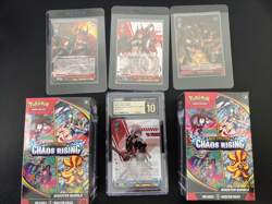 Pokemon 4x Chaos Rising Booster Bundles with CGC Graded Nikke Slabs plus more - Image 1