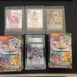 Pokemon 4x Chaos Rising Booster Bundles with CGC Graded Nikke Slabs plus more - Image 2