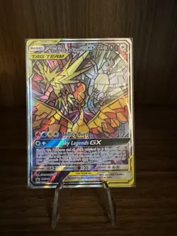 2019 Pokemon Moltres Zapdos Articuno GX Stained Glass Promo SM210 - Image 1