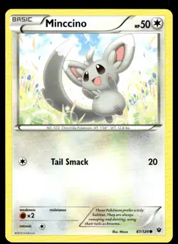 Minccino 87/124 Common Fates Collide Pokemon LP - Image 1