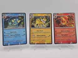 Flareon Vaporeon Jolteon Cosmos Holo Promo Pokemon Prismatic Evolutions - Image 1