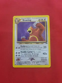 Pokemon: Ursaring #34/75 Neo Discovery Non-Holo Rare 2001 Vintage - MP - I19 - Image 1