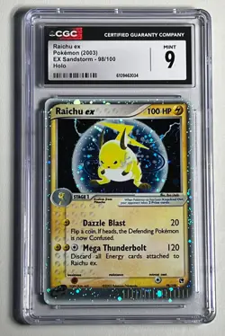 Raichu ex 98/100 Ultra Rare Holo- 2003 Pokemon EX Sandstorm- CGC 9 Mint - Image 4