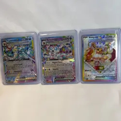 New POKEMON Lot Of 3 HOLO EEVEE-174-SYLVEON-041-VAPOREON-023 - Image 1