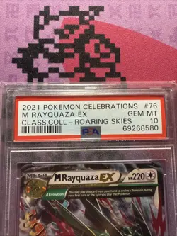2021 POKEMON CELEBRATIONS CLASSIC COLLECTION #76 M RAYQUAZA EX PSA 10 - Image 2
