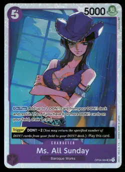 Ms. All Sunday OP04-064 Super Rare 2023 Kingdoms of Intrigue One Piece Near Mint - Image 1