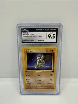 2000 Pokemon Machop Team Rocket 1st Edition 59/82 CGC 9.5 - Image 1