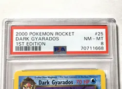 2000 Pokemon TEAM ROCKET 1st Edition DARK GYARADOS 25/82 PSA graded 8 NM-MT - Image 3