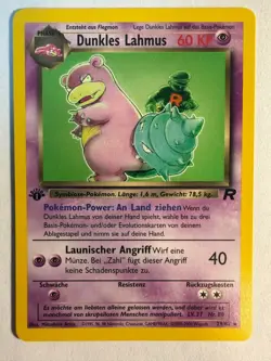 Pokemon German - Dunkles Lahmus 12/82 Rocket Non-Holo 1. Edition - LP - Image 1