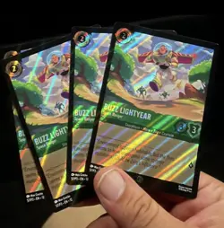 4x Buzz light year Toy Story Lorcana Trading Card Movie AMC Exclusive Promo - Image 1