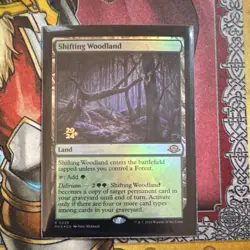 MTG Shifting Woodland Foil Prerelease Promo MH3 228 - Magic The Gathering Card - Image 1