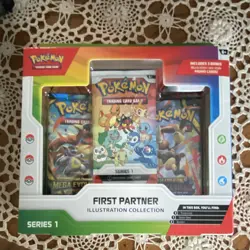 Pokemon TCG First Partner Illustration Collection Series 1 Box 9 Cards 2021 - Image 1