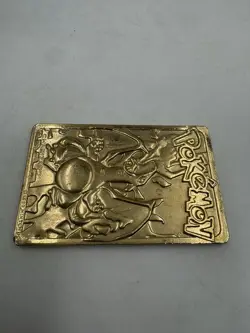 Nintendo Pokemon Charizard Gold Metal Card Burger King 1999 - Image 5