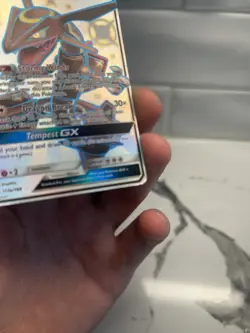 Rayquaza GX 177a/168 Celestial Storm Full Art Shiny Holo Rare Pokemon Card DMG - Image 2