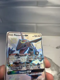 Rayquaza GX 177a/168 Celestial Storm Full Art Shiny Holo Rare Pokemon Card DMG - Image 3