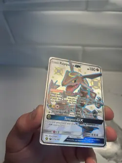 Rayquaza GX 177a/168 Celestial Storm Full Art Shiny Holo Rare Pokemon Card DMG - Image 4