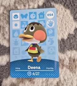 Nintendo Animal Crossing Amiibo Card Deena Common Regular amiibo Festival 054 - Image 1