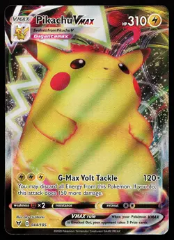 Pikachu VMAX 044/185 Ultra Rare Vivid Voltage Pokemon Card - Image 1