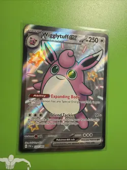 Wigglytuff ex 222/091 Paldean Fates Full Art Ultra Rare Holo Pokemon Card NM - Image 1