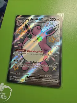 Wigglytuff ex 222/091 Paldean Fates Full Art Ultra Rare Holo Pokemon Card NM - Image 2
