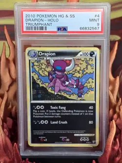 2010 Pokemon Heartgold & Soulsilver Triumphant #4 Drapion-Holo PSA 9 - Image 1