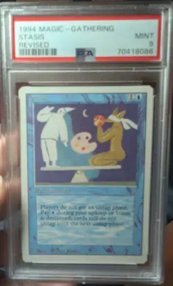 MTG Stasis Graded Revised PSA 9 Mint Magic The Gathering - Image 1