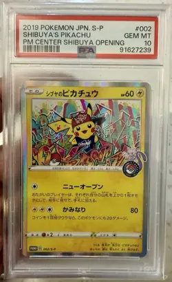 Shibuya's Pikachu 002/S-P Pokemon Center Shibuya Opening Promo - Japanese PSA 10 - Image 5