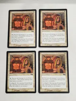 MTG Playset 4x Rune of Protection: Red (Urza's Saga/White/C) - BGM - Image 1