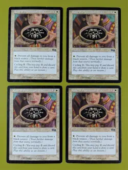 Rune of Protection: Black x4 Urza's Saga 4x Playset Magic the Gathering MTG - Image 1