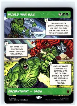 World War Hulk (Borderless) 304 Rare Marvel Super Heroes Magic: The Gathering NM - Image 1