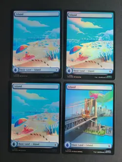 Island 0280 (X4 Foil) Land MTG Marvel Super Heroes - Image 1