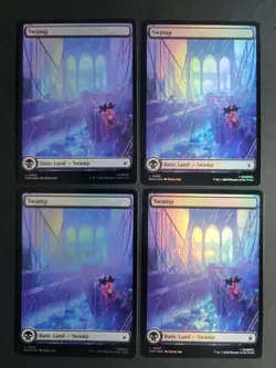 Swamp 0282 (X4 Foil) Land MTG Marvel Super Heroes - Image 1