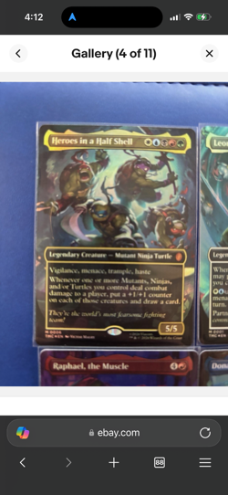 MTG TMNT Foil Lot Of 6 Teenage Mutant Ninja Turtles, Michelangelo Rare TCG CCG - Image 4