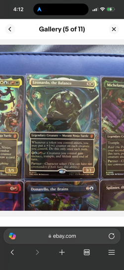 MTG TMNT Foil Lot Of 6 Teenage Mutant Ninja Turtles, Michelangelo Rare TCG CCG - Image 5