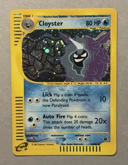 Pokemon TCG Cloyster 8/165 Expedition Holo 2002 - Image 1