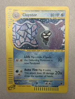 Pokemon TCG Cloyster 8/165 Expedition Holo 2002 - Image 5