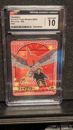 CGC 10!! Talonflame Holo #26 2023 Scarlet/Violet Pokemon Marumiya Gem Mint - Image 1