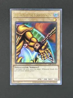 Mint Yugioh Exodia Ultra Rare Left Arm of the Forbidden One LOB-EN123 - Image 3