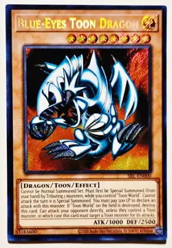 Yu-Gi-Oh! TCG "Blue-Eyes Toon Dragon" SRL-EN000 Secret Rare Holo NM Spell Ruler - Image 1