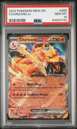 Pokemon Charizard 006/165 PSA 10 Gem Mint 151 Ultra Rare MEW EN - Image 1