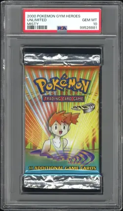 PSA 10 Gem Mint Pokemon TCG 2000 Gym Heroes Booster Pack MISTY LOW POP - Image 1