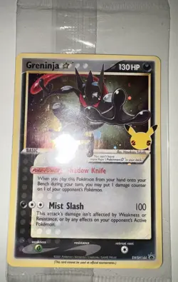 Pokemon Greninja Gold Star Promo Sealed SWSH144 Celebrations Black Star NRMT - Image 1